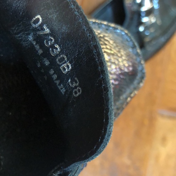 GEOX RESPIRA 8 38 Black Textured Leather Mocs Loafers Slip On Shoes - Picture 10 of 14